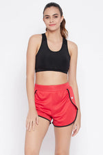 Comfort-Fit Active Dolphin Shorts in Red