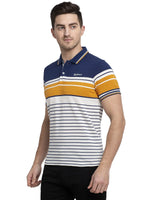 Rodamo Multi Striped Polo T-Shirts-111610103-L