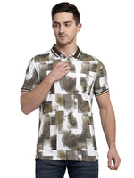 Rodamo Green Printed Polo T-Shirts-111680102-L