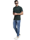 Rodamo Green Lycra Henley T-shirts