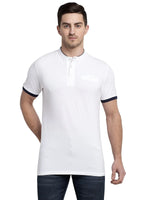 Rodamo White Lycra Henley T-shirts