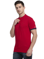 Rodamo Red Lycra Henley T-shirts