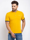 Rodamo Mustard Lycra Henley T-shirts