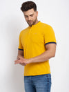 Rodamo Mustard Lycra Henley T-shirts