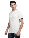 Rodamo Off White Lycra Henley T-shirts