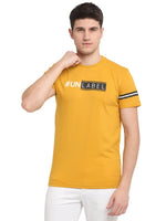 Rodamo Mustard Round Neck T-shirts-111790102-L