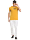 Rodamo Mustard Round Neck T-shirts-111790102-L