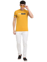 Rodamo Mustard Round Neck T-shirts-111790102-L