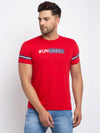 Rodamo Red Round Neck T-shirts-111790101-L