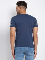 Rodamo Blue Round Neck T-shirts-111780101-L