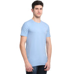 Rodamo Blue Round Neck T-shirts-111830103-L