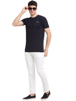 Rodamo Navy Blue Round Neck T-shirts