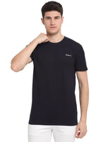 Rodamo Navy Blue Round Neck T-shirts