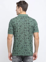 Rodamo Green Printed Polo T-Shirts-111810101-L