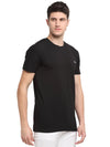 Rodamo Black Round Neck T-shirts-111830101-L