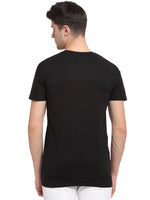 Rodamo Black Round Neck T-shirts-111830101-L