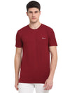 Rodamo Maroon Round Neck T-shirts