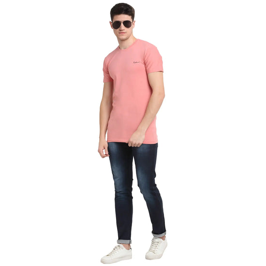 Rodamo Peach Round Neck T-shirts