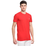 Rodamo Red Round Neck T-shirts-111830106-L