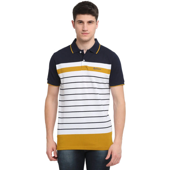 Rodamo Multi Striped Polo T-Shirts-111870101-L