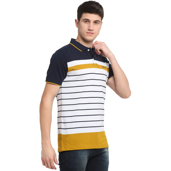 Rodamo Multi Striped Polo T-Shirts-111870101-L