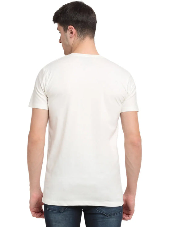 Rodamo White Round Neck T-shirts-111830109-L