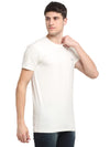 Rodamo White Round Neck T-shirts-111830109-L