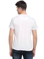 Rodamo White Printed Round Neck T-shirts-111850102-L