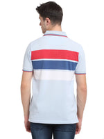 Rodamo Blue Striped Polo T-Shirts