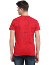 Rodamo Red Printed Round Neck T-shirts-111910101-L