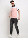 Rodamo Pink Printed Polo T-Shirts