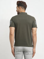 Rodamo Olive Printed Polo T-Shirts