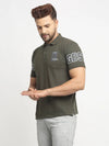 Rodamo Olive Printed Polo T-Shirts