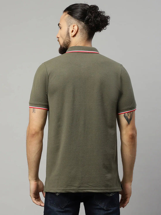 Rodamo Olive Polo T-Shirts-112060104-L