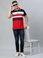 Rodamo Multi Stripes Polo T-Shirts-112070101-L