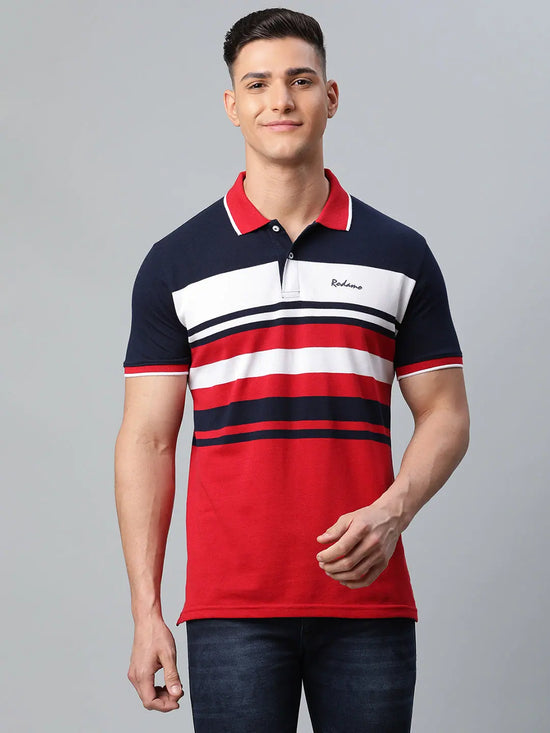 Rodamo Multi Stripes Polo T-Shirts-112070101-L