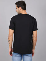 Rodamo Black Printed Round Neck T-shirts-112220102-L