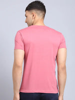 Rodamo Pink Printed Round Neck T-shirts-112250101-L