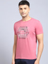 Rodamo Pink Printed Round Neck T-shirts-112250101-L