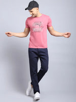 Rodamo Pink Printed Round Neck T-shirts-112250101-L