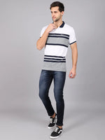 Rodamo Multi Stripes Polo T-Shirts-112290101-L