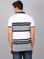 Rodamo Multi Stripes Polo T-Shirts-112290101-L