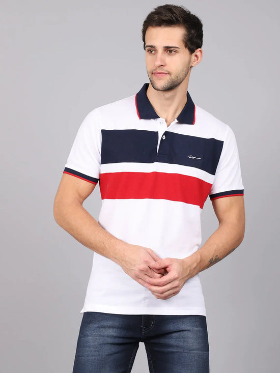 Rodamo Multi Stripes Polo T-Shirts-112280101-L