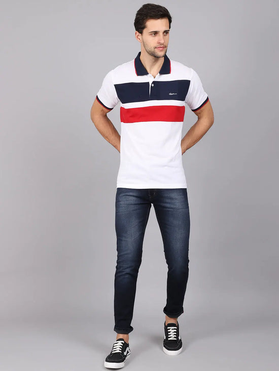 Rodamo Multi Stripes Polo T-Shirts-112280101-L