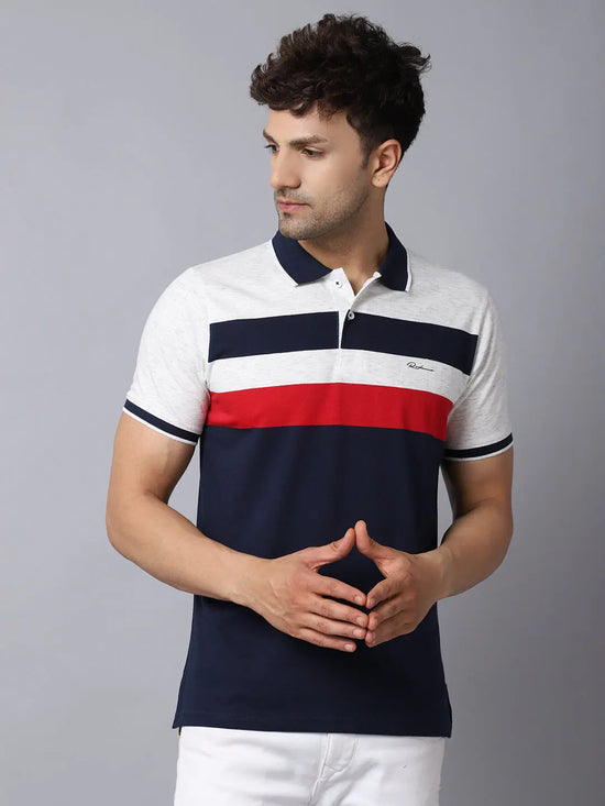 Rodamo Multi Stripes Polo T-Shirts-112460101-L