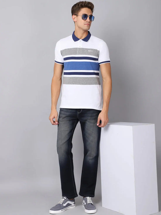 Rodamo Multi Stripes Polo T-Shirts-112400101-L