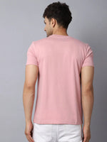 Rodamo Pink Printed Round Neck T-shirts-112520101-L