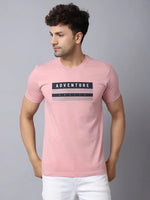 Rodamo Pink Printed Round Neck T-shirts-112520101-L