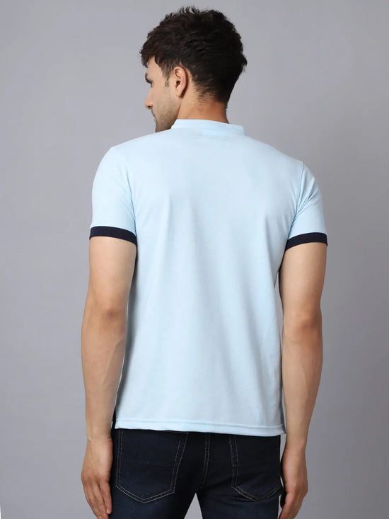 Rodamo Blue Henley T-shirts