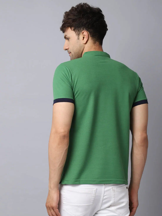 Rodamo Green Henley T-shirts